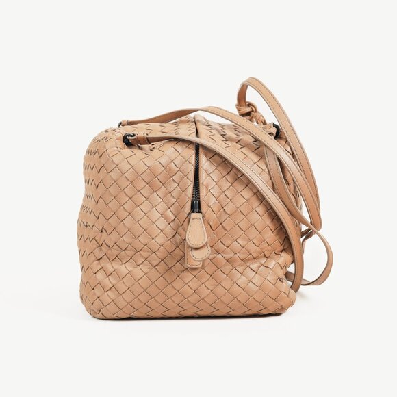 Bottega Veneta Light Brown Intrecciato Leather Box Bag - Picture 3 of 13